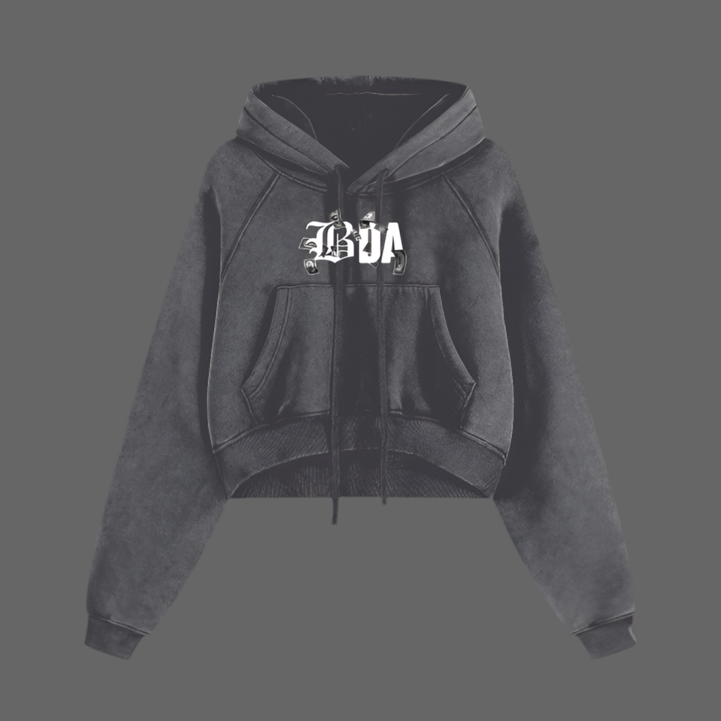 BDA Women’s Cropped Zip-up Hoodie