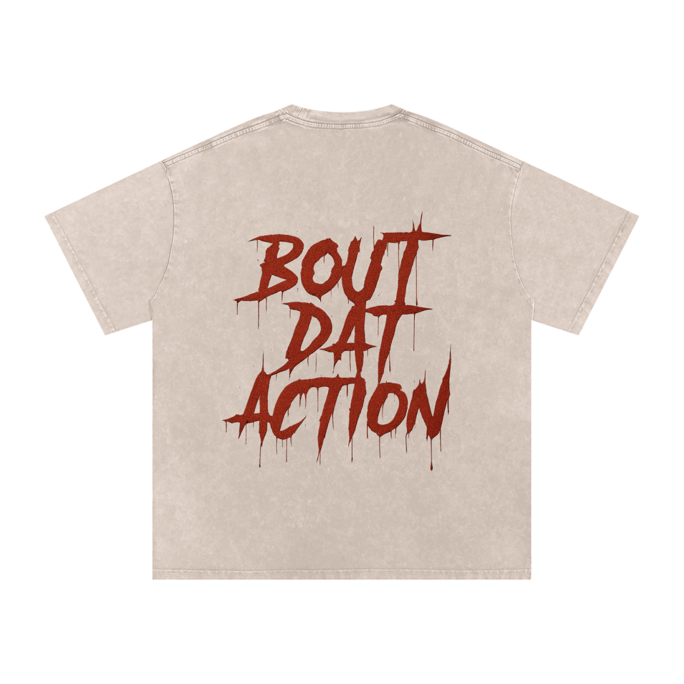 Snow Washed Oversized Cotton T-Shirt