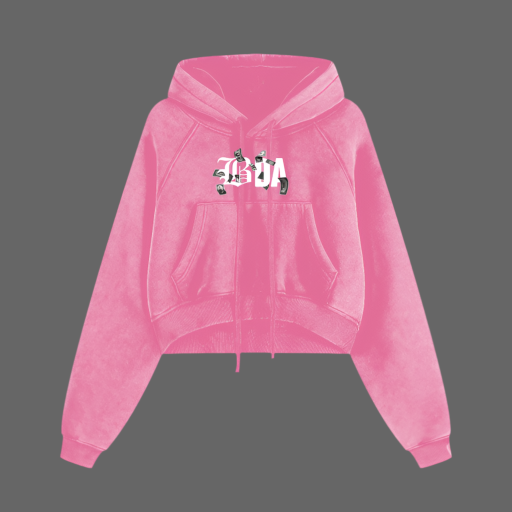 BDA Women’s Cropped Zip-up Hoodie