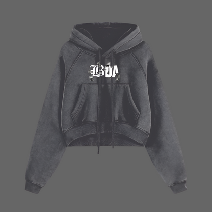 BDA Women’s Cropped Zip-up Hoodie