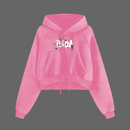 BDA Women’s Cropped Zip-up Hoodie