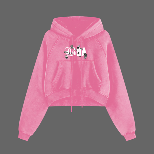 BDA Women’s Cropped Zip-up Hoodie
